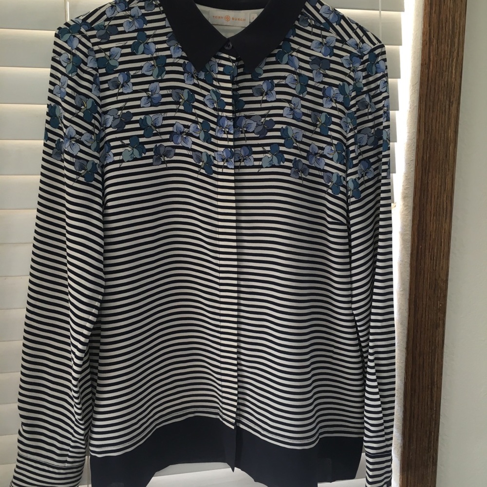 Tory Burch silk blouse.